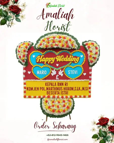 Papan Bunga Pernikahan Sedo